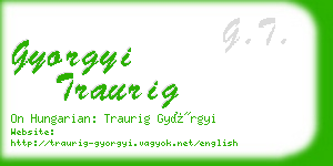 gyorgyi traurig business card